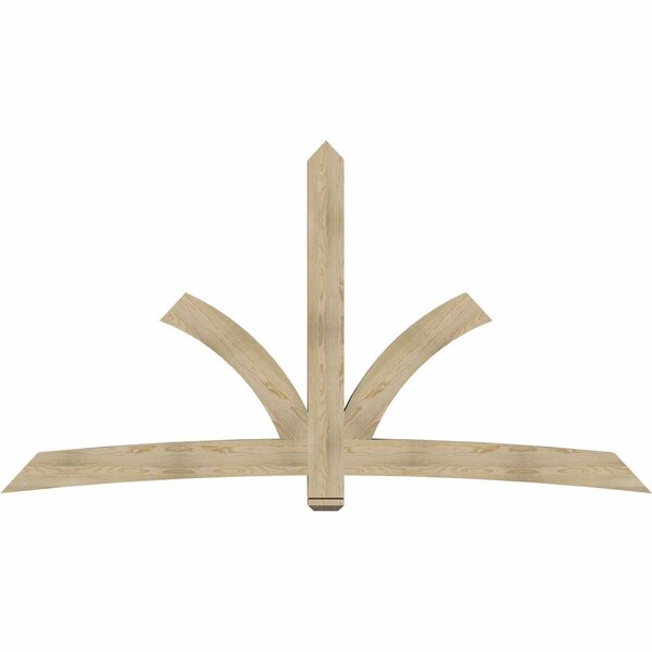 Ekena Millwork Davenport Rough Sawn Timber Gable Bracket, Douglas Fir, 108"W x 58"H x 4"D x 6"F, 13/12 Pitch GBW108X58X0406DAV00RDF - main